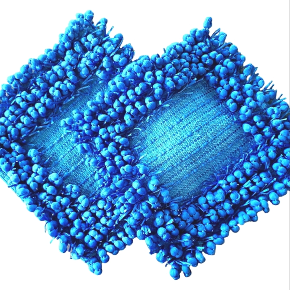 Cloud 9 Design 2 Royal Blue Dimensional Pom Pom Textured Pillow Slipcove…